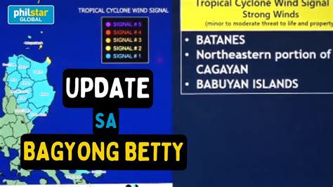 LIVE: Pagasa gives updates on Typhoon Betty .